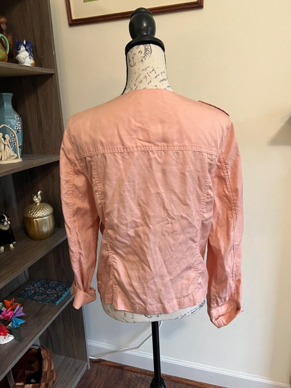 Sanctuary Moto Jacket Lyocell Pink Lightweight Asymmetrical Zip Up Lightweight L - Picture 3 of 7